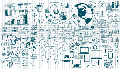 Fototapeta premium Internet communication background