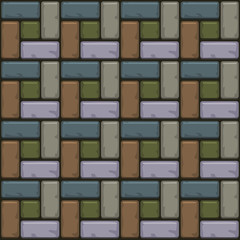 Colored Concrete paving slabs surface. Vector Seamless texture