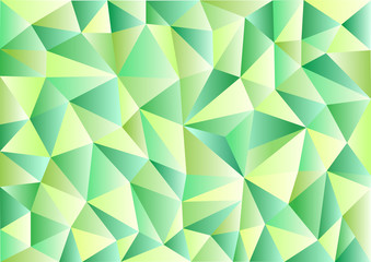 Green background in style Low Poly, geometric background, vector illustration