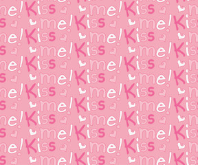 Kiss me seamless pattern