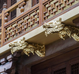 Golden dragon at Jing An Temple, Shanghai, China