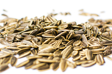 Flavored sunflower seeds on a pile