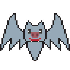 vector pixel art bat