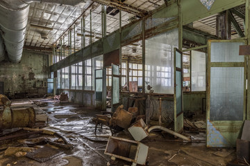 Abandoned factory in Pripyat (Chernobyl Exclusion Zone)