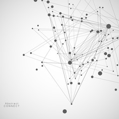 Abstract Vector Polygonal. Connecting Dots and Lines Background