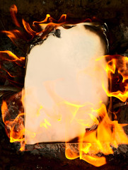 Background from an old burning paper