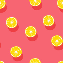 Oranges seamless pattern. Vector illustration.