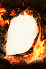 Background from an old burning paper