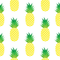 Seamless Pattern with Pineapples