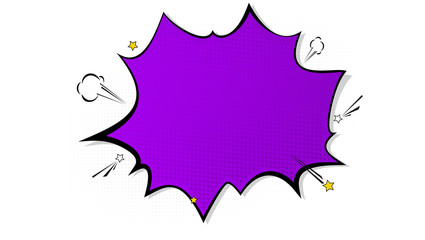 Pop art splash background, explosion in comics book style, blank layout template with halftone dots, cloud and beams isolated dots pattern on white backdrop. Vector template for ad, covers, posters.