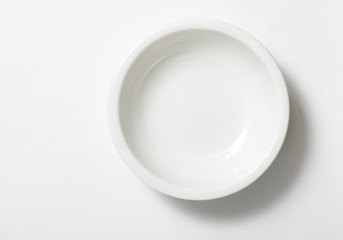 Top view of empty bowl