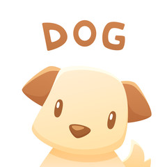 Cute dog vector illustration