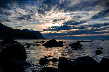 Fototapeta na wymiar Sunrise at Westfjords