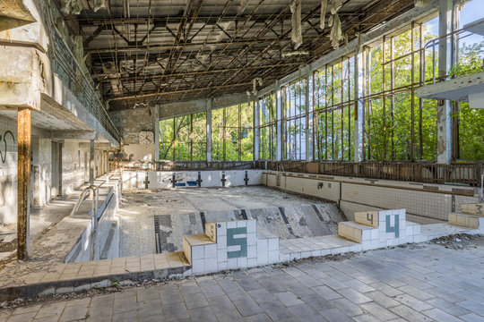 Swimming pool of Pripyat (Chernobyl Exclusion Zone)