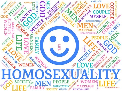 HOMOSEXUALITY - image with words associated with the topic HOMOSEXUALITY, word, image, illustration