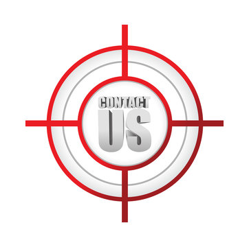 contact us target sign concept illustration