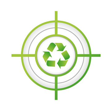 recycle target sign concept illustration design