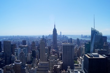 Fototapeta na wymiar NEW YORK CITY EMPIRE STATE BUILDING AND WORLD TRADE CENTER
