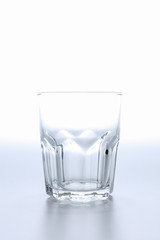 octagon transparent glass with white background light from behind