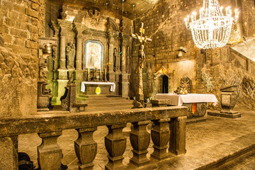 Chapel in the main hall in the Wieliczka
