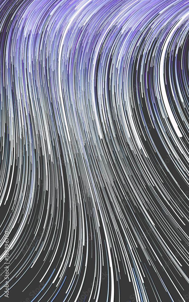 Aufkleber Digital Wave band colored lines abstract background. 3d rendering