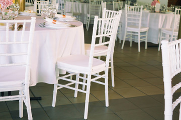 Fototapeta na wymiar fancy table set for a wedding