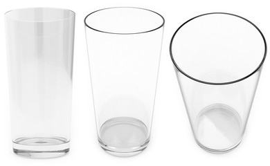 Empty drinking glass cup