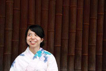 japanese young woman kimono , Kyoto Japan,