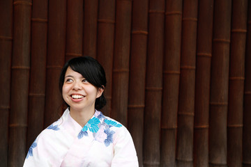 japanese young woman kimono , Kyoto Japan,