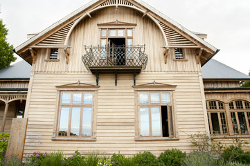 Fototapeta na wymiar Wooden House - Frutillar - Chile