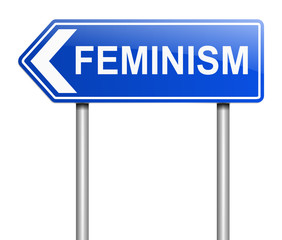Feminism sign concept.