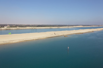 The New Suez Canal in the vicinity of Abou Sultan