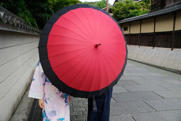 japanese young couple kimono