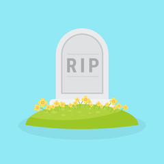 Grave flat icon