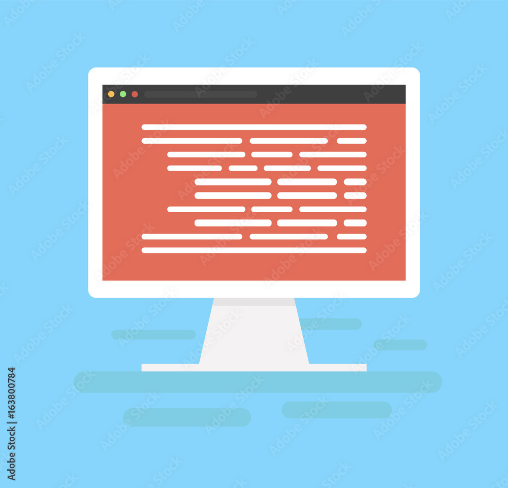 Poster vector coding icon