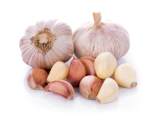 Garlic isolated on white background