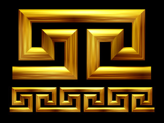 golden Meander, Element  for frame or frieze