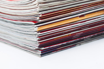 stacked magazines newspaper