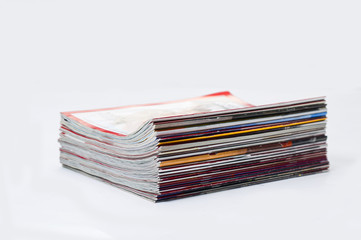 stacked magazines newspaper