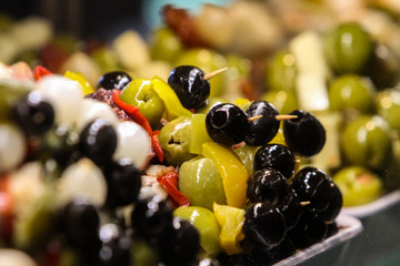Marinated olives with  spices