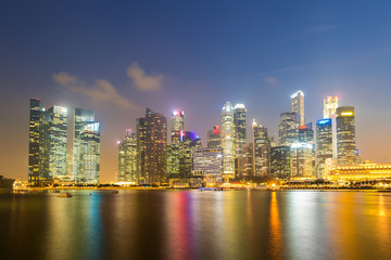 Fototapeta na wymiar Singapore downtown Sunset