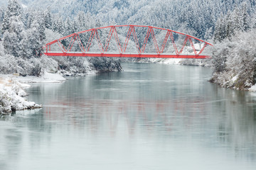 Fototapety  winter landscape Japan