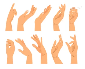 Fotobehang Hand gestures in different positions © ssstocker
