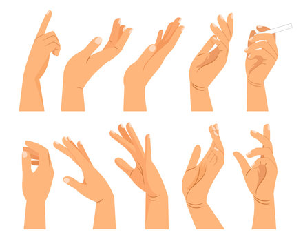 Hand gestures in different positions