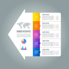 infographic design business concept with 5 options.