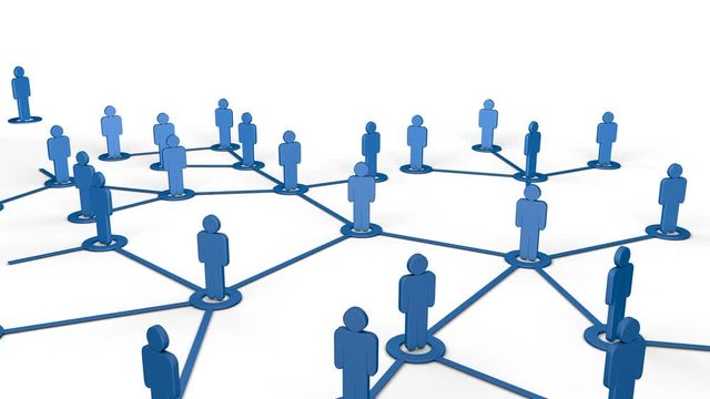 Social Media Network or Business Network of People Animation. 