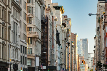 Historic buildings lining 5th Avenue in Manhattan, New York City