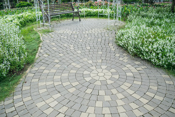 Walkway block in the park