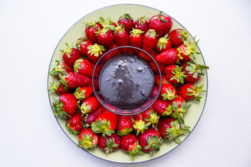 strawberries and chocolate