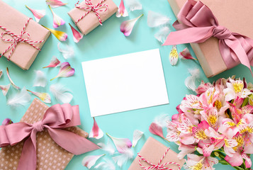 Romantic celebration card concept